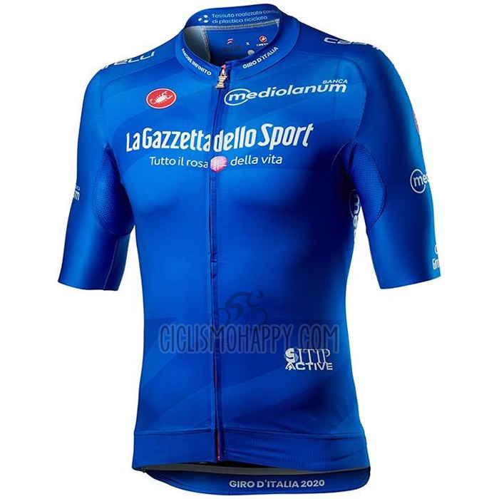 Giro D'italy Cycling Jersey Bib Short 2020 Men Short Sleeve Blue